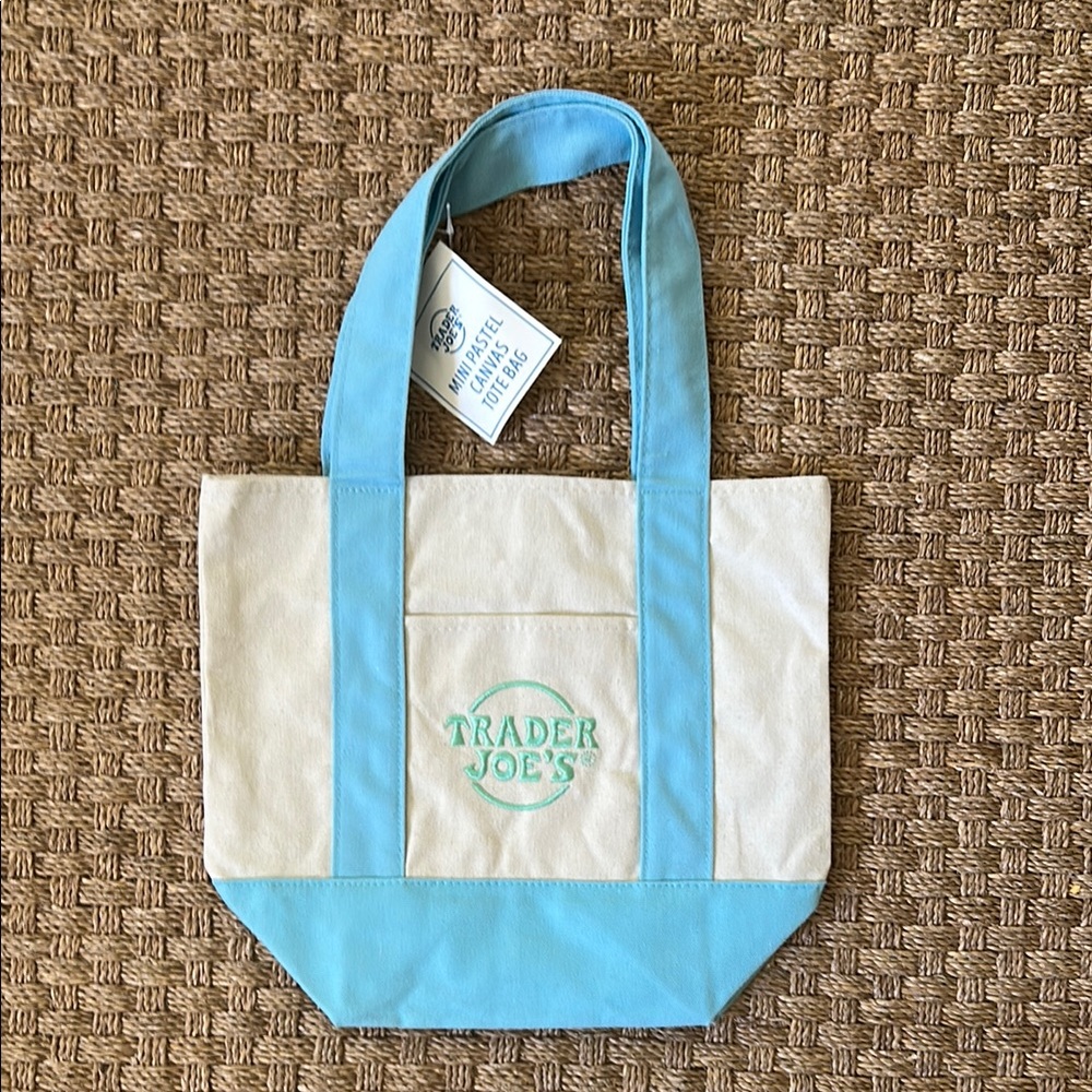 NWT Trader Joe's Mini Canvas Tote